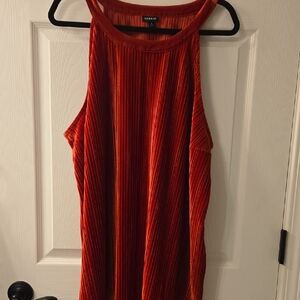 Torrid Vibrant Red Ribbed Tank Top